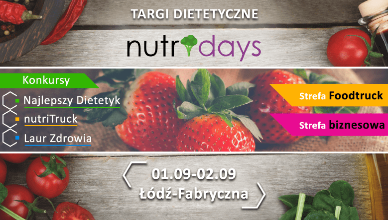 Z ogromną przyjemnością zapraszamy do udziału w I edycji Targów Dietetycznych nutridays, która odbędzie się na Dworcu Łódź-Fabryczna!